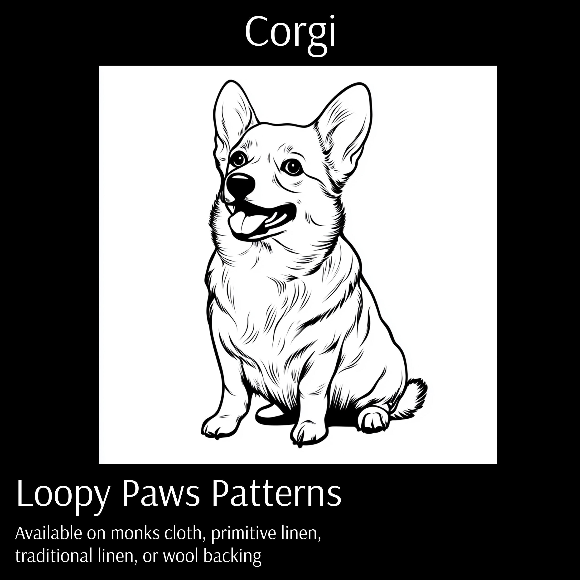 Corgi - Loopy Paws Pattern